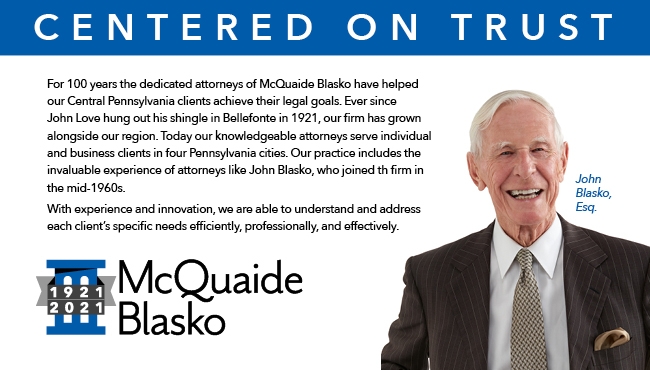 McQuaide Blasko celebrates its 100th year in existence